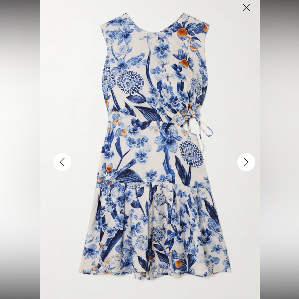 AGUA BY AGUA BENDITA  Otono Cut-Out Floral Mini Dress